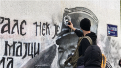 Mladic Mural In Serbian Capital Restored Again After Defacement