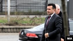 Премиерот Зоран Заев пред Основен суд Скопје 1, на судење за случајот „Поткуп“.