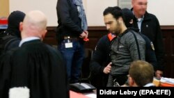 Sofijan Ajari u sudnici, Belgija, februar 2018.