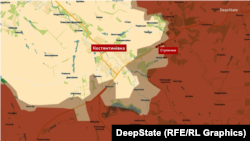Костянтинівка станом на 11 березня на мапі DeepState