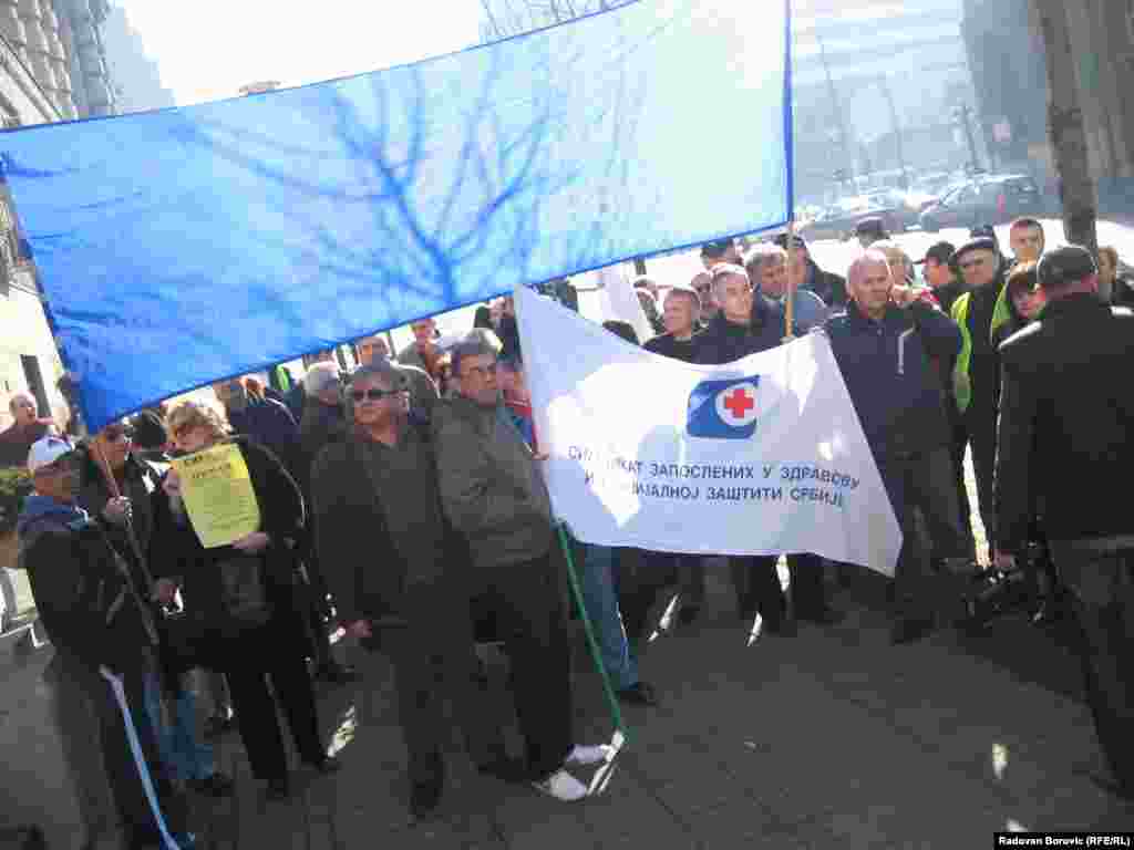 Serbia - Štrajk zdravstvenih radnika, Beograd, 09.02.2011. Foto: RSE / Vesna Anđić 