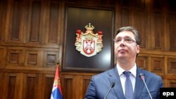 Aleksandar Vučić u Skupštini Srbije, Beograd, 9. avgust 2016.