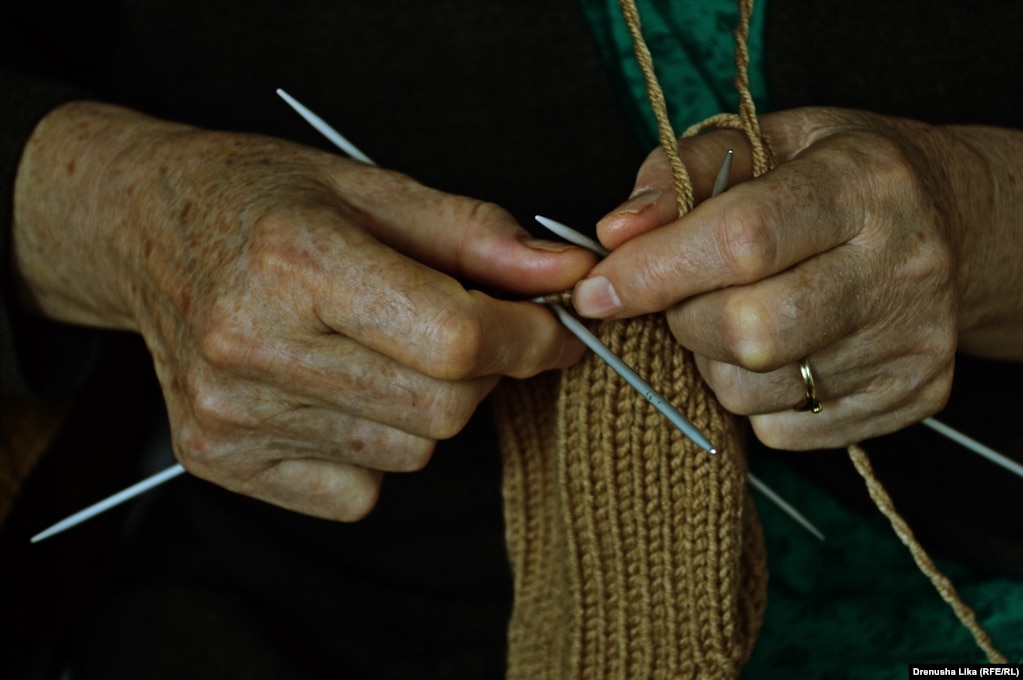 The gentle click-clack of knitting needles inside a home in Prizren. (Photograph by Drenusha Lika)