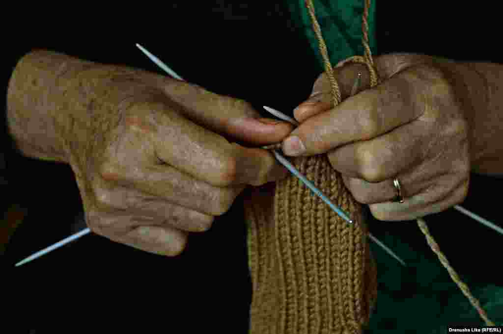 The gentle click-clack of knitting needles inside a home in Prizren. (Photograph by&nbsp;Drenusha Lika)