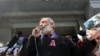 Armenia - Archbishop Bagrat Galstanian speaks during a protest outside prosecutors' headquarters in Yerevan, October 9, 2024.