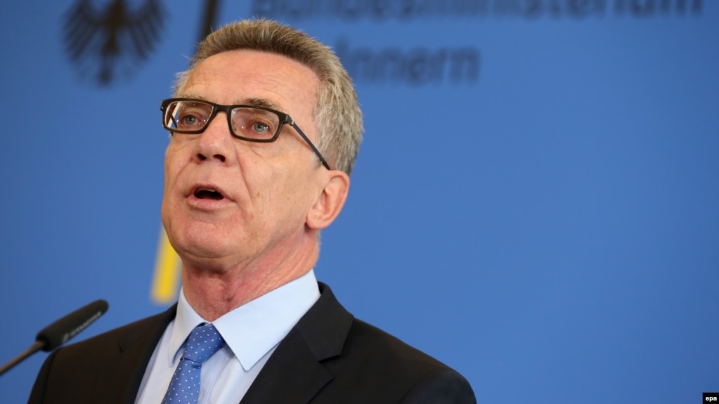 German Interior Minister Thomas de Maiziere
