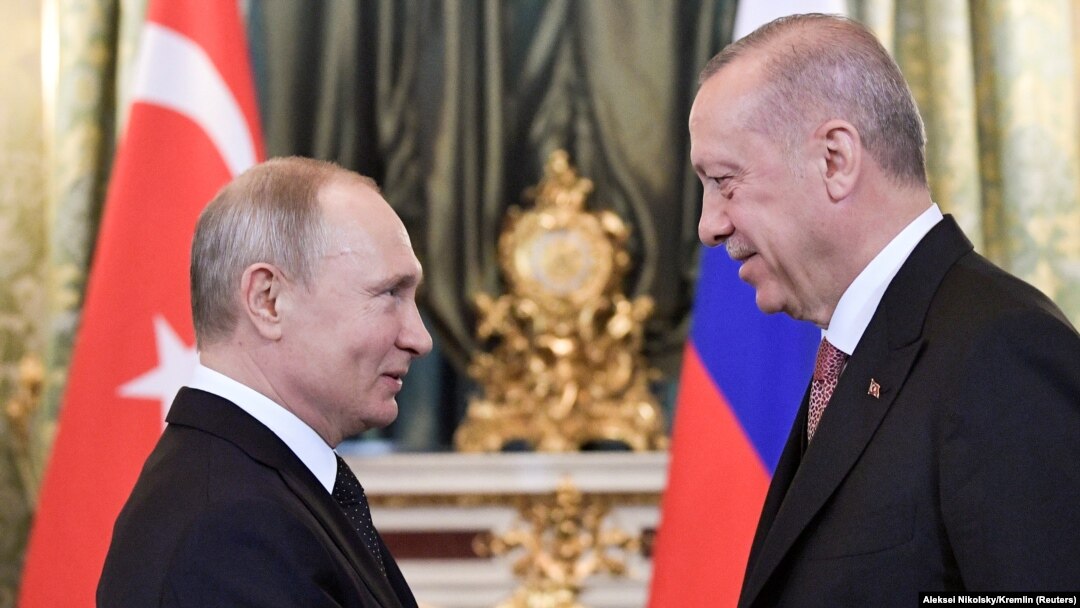 Vladimir Putin i Recep Tayyip Erdogan na sastanku u Moskvi, 8. april 2019.