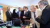 International Atomic Energy Agency (IAEA) Director General Rafael Grossi (center) visits Iran's nuclear achievements exhibition in Tehran in April. 