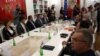 Jedan od sastanaka parlamentarne većine u pokušaju da formiraju treću Vladu Crne Gore. September 2022. 