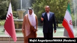 تصویری از دیدار وزیران خارجه ایران و قطر در تهران در تیرماه امسال