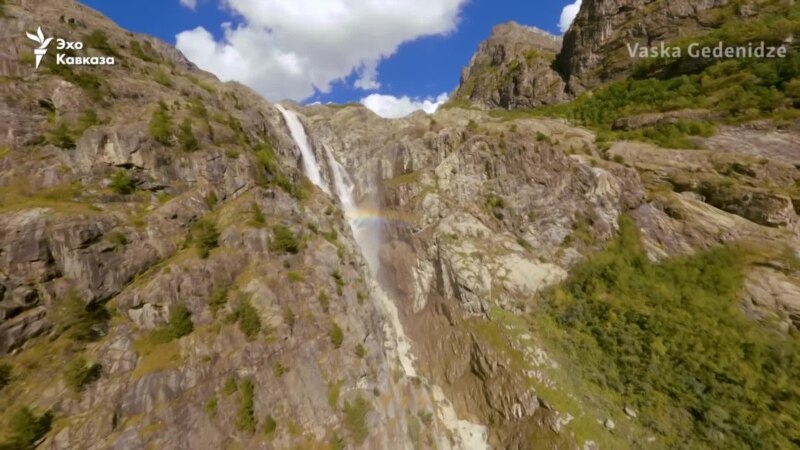 Водопад Шдугра в Сванетии