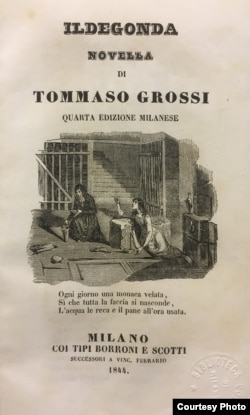 Титульный лист поэмы Томмазо Гросси "Ильдегонда", 1844