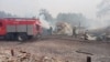 Firefighters battle fires in the northern Qostanai region on September 4.