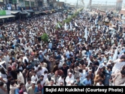 Thousands of people join a peace march in Khyber Pakhtunkhwa's Khyber district on September 4.