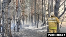 Пожар во регионот Костанај, Казахстан 
