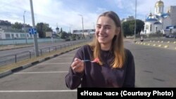 Дар’я Чульцова пасьля вызваленьня, фота «Новага часу»