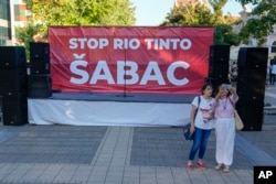 Protesta në Shabac kundër projektit të Rio Tinto-s për nxjerrjen e litiumit në Jadar.