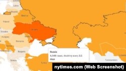 Карта на сайті The New York Times