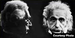 Алберт Эйнштейн (оңдо) менен Бертран Рассел. Булак: www.pugwash.com;