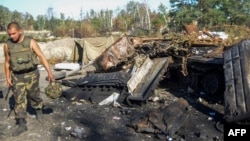 Уничтоженная бронетехника, которая по утверждениям украинской армии является российской