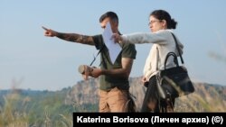  Катерина Борисова по време на фотоси 