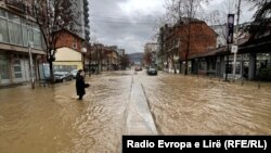 Përmbytje nga uji në Mitrovicë të Jugut. 19 janar 2023.