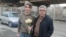 Iranian rights activist Arash Sadeghi (left) poses with his father on January 21. 