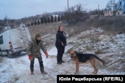 Колеги Євгена, які займаються евакуацією тварин. Волонтери з Кропивницького в Богородичному