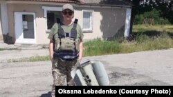 Оксана Лебеденко під час служби в ЗСУ