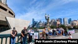  Демонстрацията в Мелбърн. 