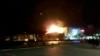 Captură video a unei înregistrări făcute de un martor la explozia din Isfahan