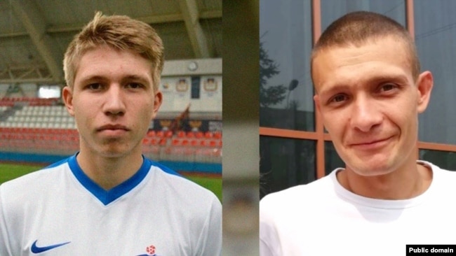 Futbollisti Yegor Drobysh (majtas) dhe bashkëpunëtor në vrasjen e tij Alexander Nagornyuk