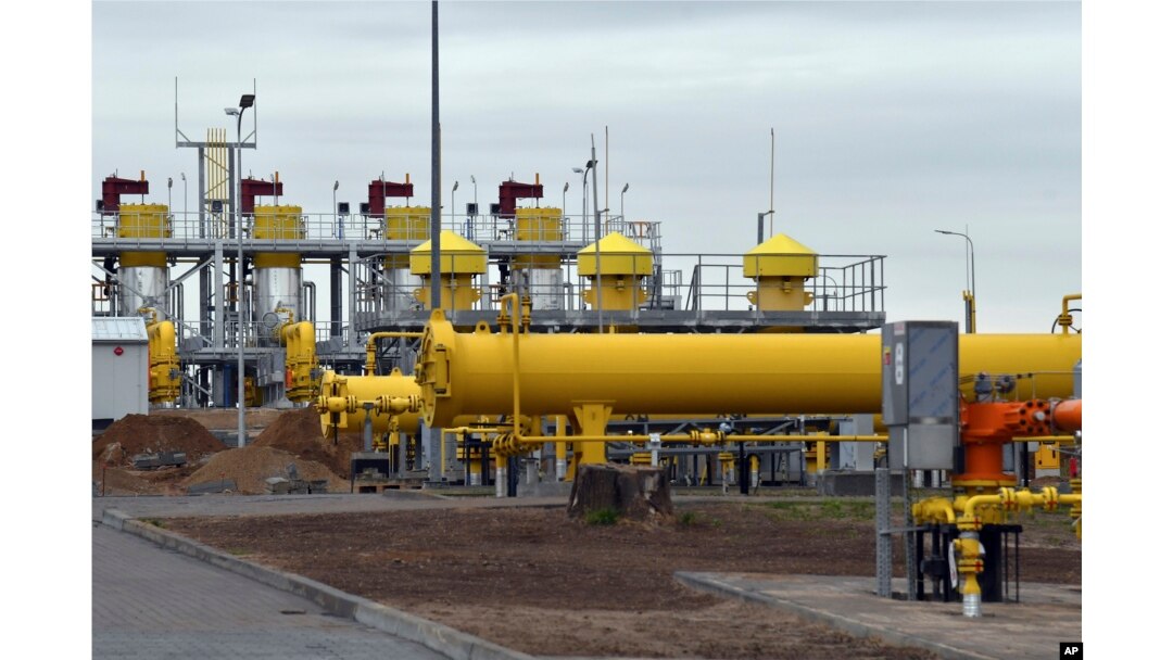 A segment of the new Baltic pipeline, which opened in September, in Budno, Poland. (file photo)