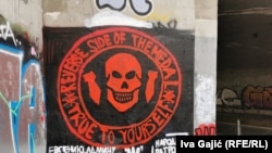 Граффити в поддержку ЧВК в Сербии