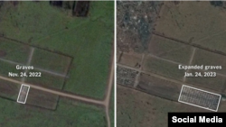 Спутниковые снимки демонстрируют увеличение захоронений на кладбище в станице Бакинской Краснодарского края России