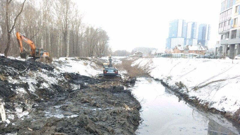 В казанском парке "Кырлай" продолжают вырубать деревья и расширять канал