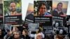 تجمع حمایت از اتباع فرانسوی زندانی در ایران، در پاریس