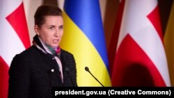 Прем’єр-міністр Данії Метте Фредеріксен під час візиту до України. Одеса, 30 січня 2023 року 