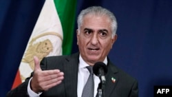 Iran's former crown prince, Reza Pahlavi, said that a regime change would end human rights violations, an aggressive foreign policy, and "behavior inconsistent with peace and stability" now occurring in Iran. (file photo)