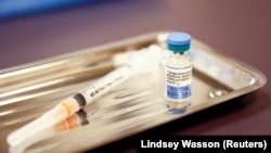 U.S. - A vial of the measles, mumps, and rubella (MMR) vaccine is pictured at the International Community Health Services clinic in Seattle, March 20, 2019.