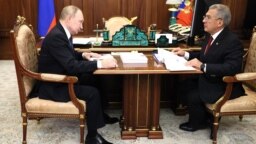 Владимир Путин Рөстәм Миңнеханов белән очраша