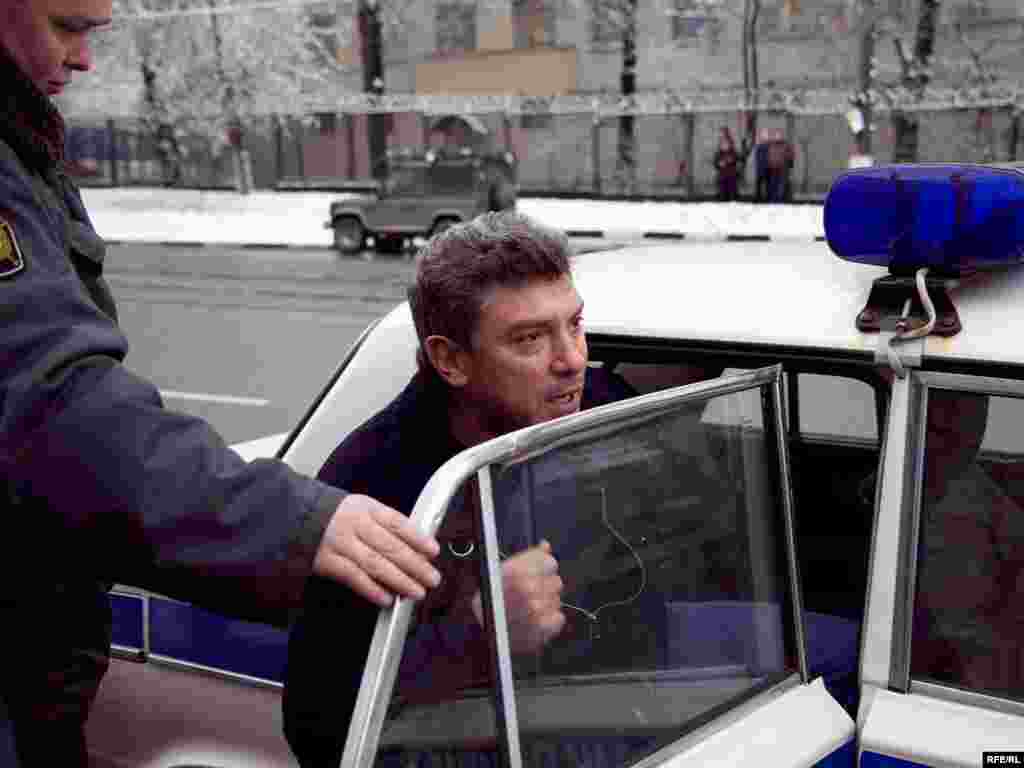 Nemtsov was detained but released later the same day.