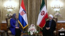 Hassan Rouhani və Kolinda Grabar-Kitarovic