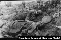 Расейскія ахвяры газавай атакі пад Крэвам, 1916 год