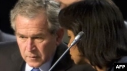 U.S. President George W. Bush and Secretary of State Condoleezza Rice