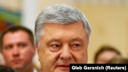 Ուկրաինայի նախկին նախագահ, «Եվրոպական համերաշխություն» կուսակցության ղեկավար Պետրո Պորոշենկոն, Կիև: 