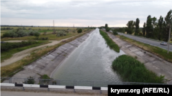 Частина русла Північно-Кримського каналу, якою перекидають воду в східний Крим