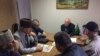Черкесские активисты в Майкопе с ученым-археологом Нурбий Ловпаче (на заднем плане)
