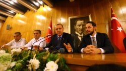 Истанбулга килгән президент Рәҗәп Тайип Эрдоган чыгыш ясый