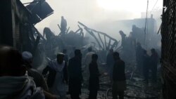 آتش‌سوزی جاده نادر پشتون میلیون‌ها دالر به تاجران آسیب رساند